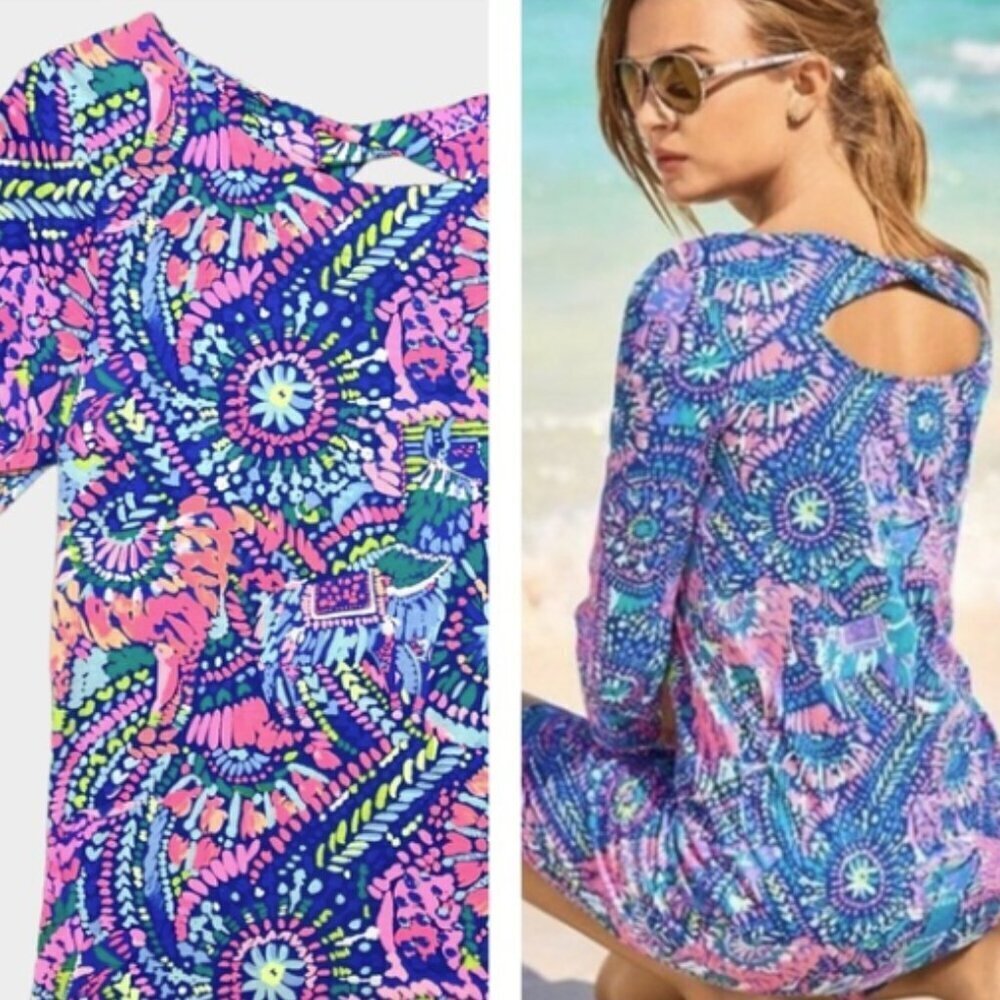 Lilly Pulitzer Bay Dress No Prob Llama - Size Large - NWOT